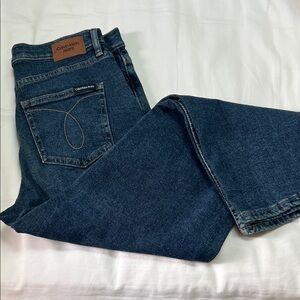 Calvin Klein Women's Dark Blue Straight Jeans